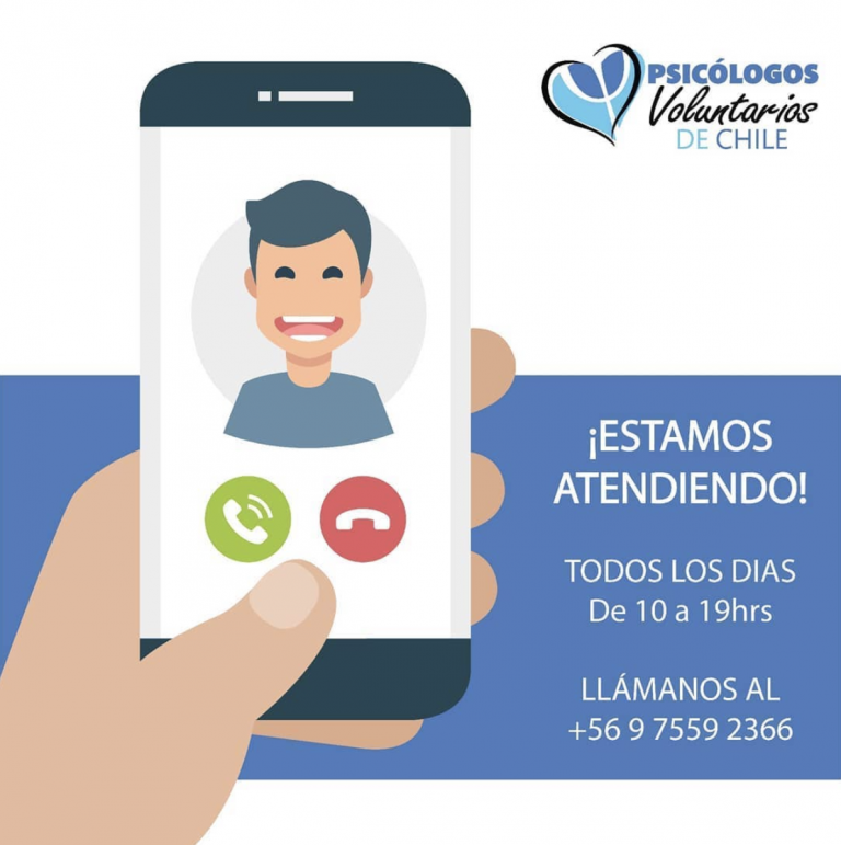 Atención gratuita: Psicólogos Voluntarios de Chile