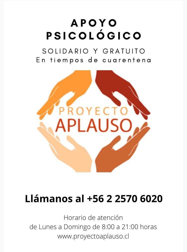 Apoyo psicológico: ‘Proyecto Aplauso’