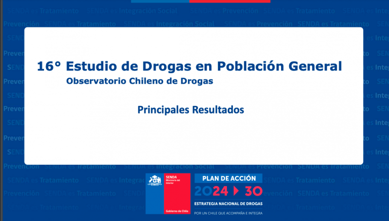 16° Estudio Nacional de Drogas en Población General